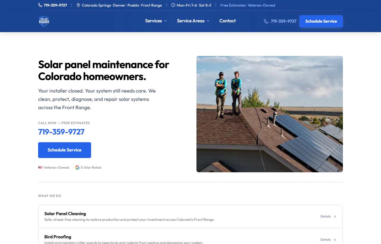 Solar Guard — live site built by Frontrunner Local